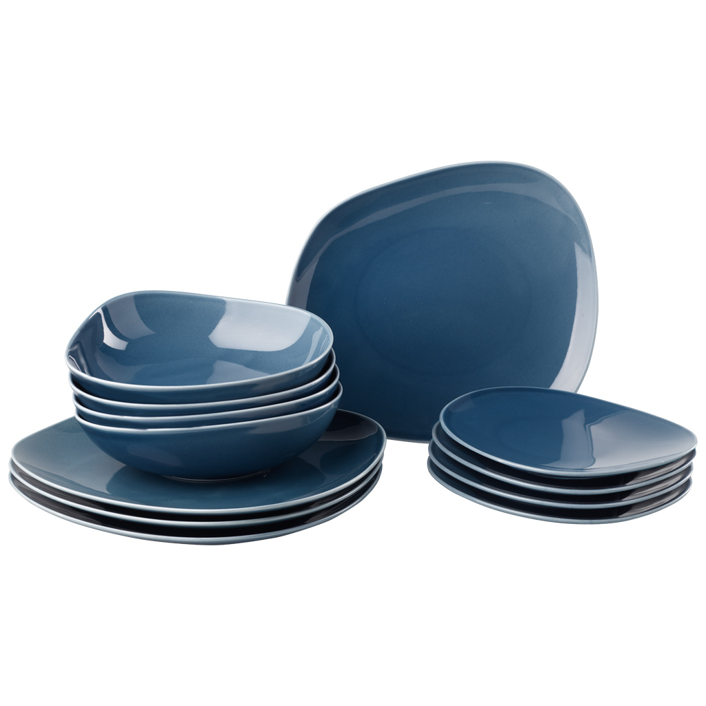 like. by Villeroy & Boch Organic Turquoise Starter Teller Set 12tlg.
